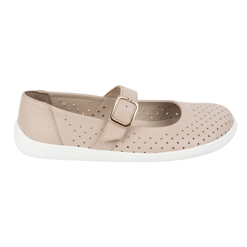 Barefoot women's ballerinas Olivier 1770pol Leather shoes with beige buckle Barefoot women's ballerinas Olivier 1770pol Leather shoes with beige buckle