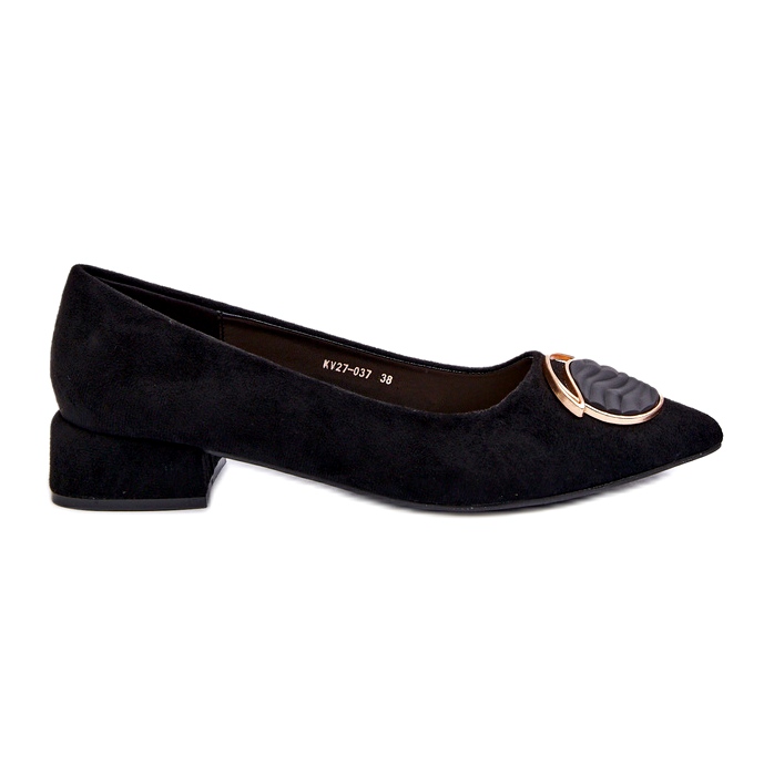 Women's low-heeled women's pumps with eco-eco-s.barski KV27-037 black