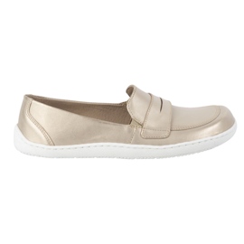 Olivier Barefoot elegant women's minimalist leather loafers 1280 zlotys golden Olivier Barefoot elegant women's minimalist leather loafers 1280 zlotys golden