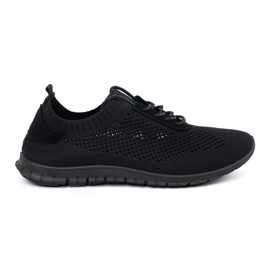 Black openwork women's sports shoes