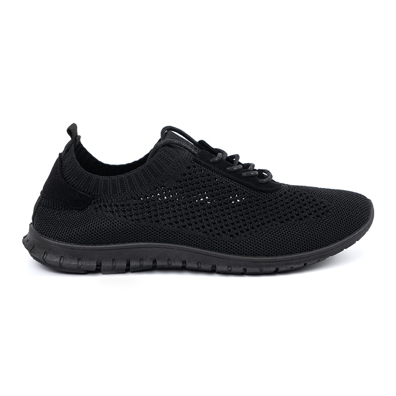 Black openwork women's sports shoes