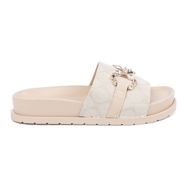 Seastar Light beige flip -flops with decoration
