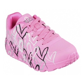 Skechers X Jgoldcrown Uno Lite - Metallic Love 314067L -HPMT shoes pink