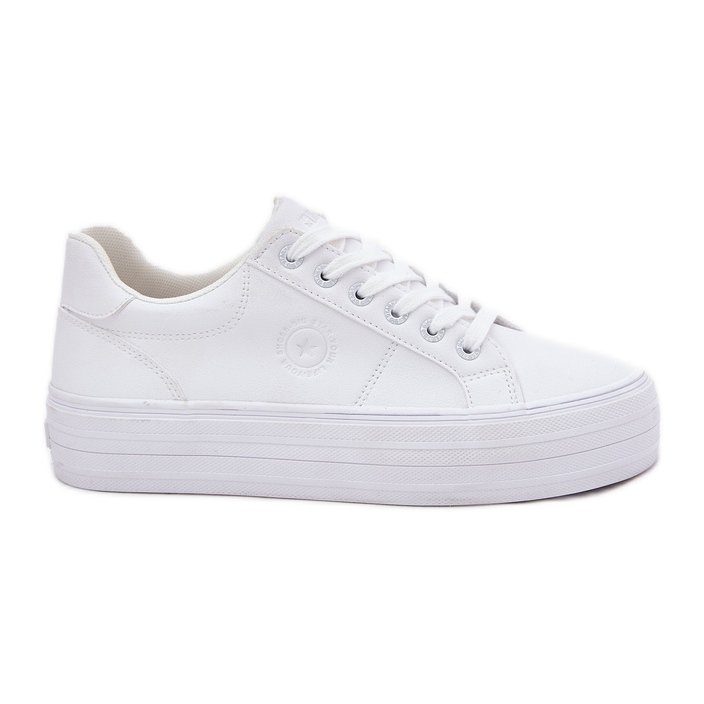 Eco leather women's sneakers on the Big Star RR274298 white platform