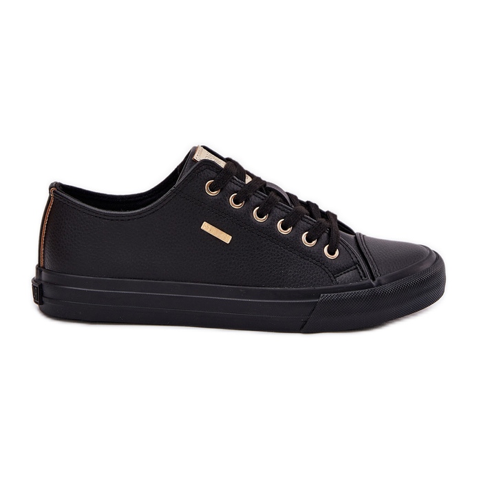 Women's sneakers with eco leather big star rr274749 black