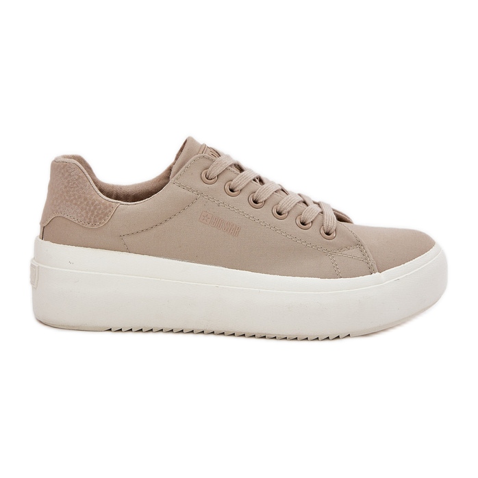 Women's material sneakers on the Big Star RR274465 platform beige