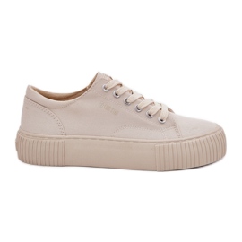 Women's material sneakers big star rr274407 beige