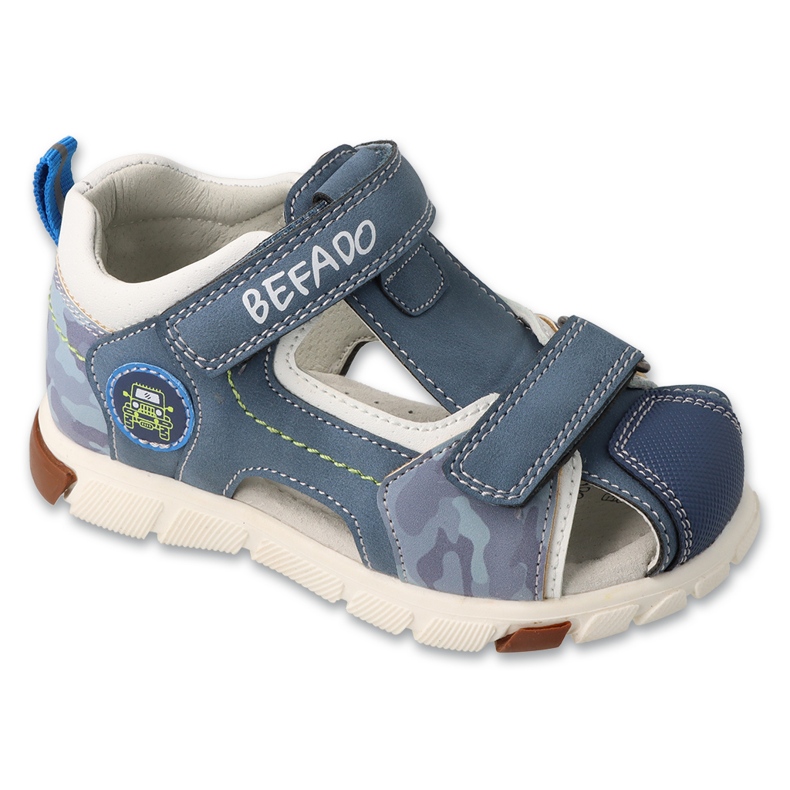 Befado children's sandals 170p106 leather insert blue