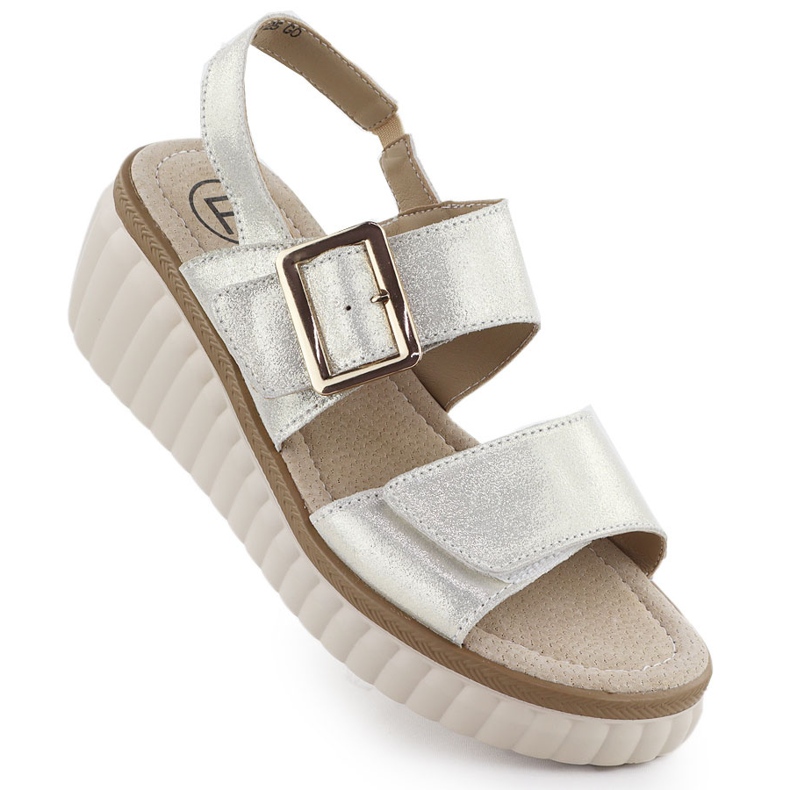 Filippo 7040 leather women's leather sandals golden