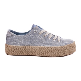 Women's sneakers on the platform with Lee Cooper LCW-25-02-3283 Blue braid