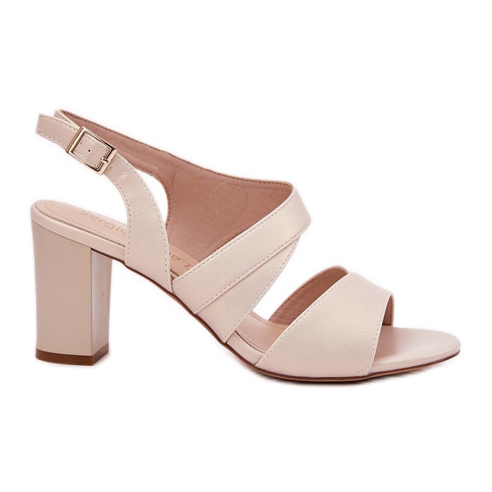 Women's sandals on the Sergio Leone SK866 BEGE SKILL beige Women's sandals on the Sergio Leone SK866 BEGE SKILL beige
