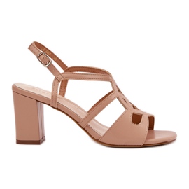 Women's heels with Sergio Leone SK884 BEGE beige