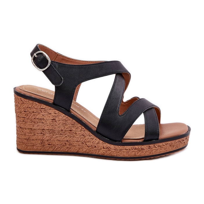 Women's sandals on wedge Sergio Leone SK223 black