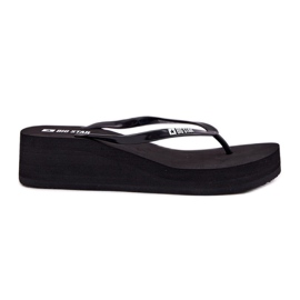 Women's flip -flops on wedges big star rr274a549 black Women's flip -flops on wedges big star rr274a549 black