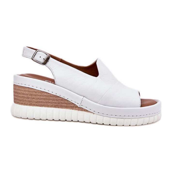 ARTIKER Women's leather sandals for an wedge artker 56c0918 white