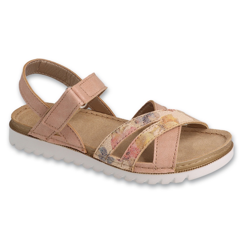Befado children's sandals with leather insert 062Y004 pale pink