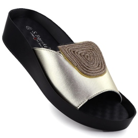 S.Barski Women's leather Summary Sweet Summer with Zirconia Złote S. BARSKI KV51-028 golden