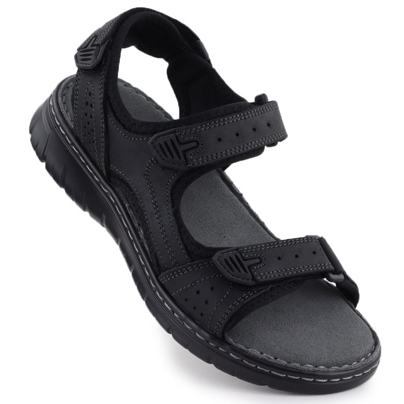 Black McKeylor 95320 leather sandals Black McKeylor 95320 leather sandals