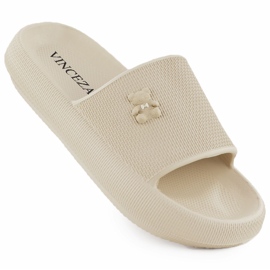 Foam flip flops for pool beach with beige beige vinceza 75210 Foam flip flops for pool beach with beige beige vinceza 75210