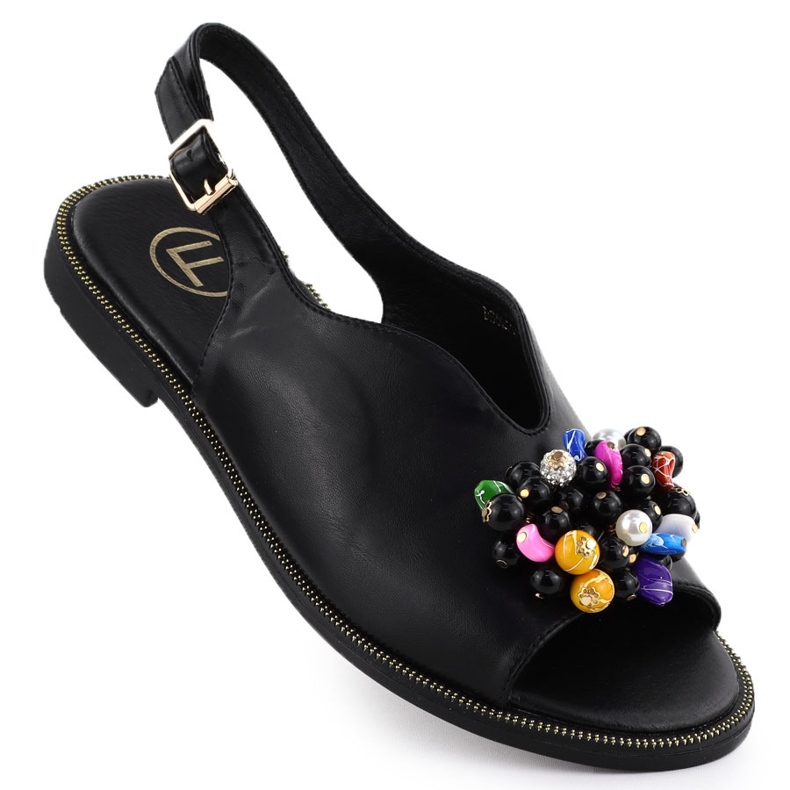 Women's sandals with black beads Filippo DS6230 Women's sandals with black beads Filippo DS6230