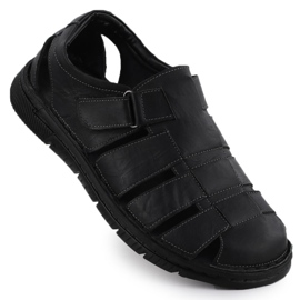 Leather Men's Openwork Shoes Black T.Sokolski 1806 Leather Men's Openwork Shoes Black T.Sokolski 1806