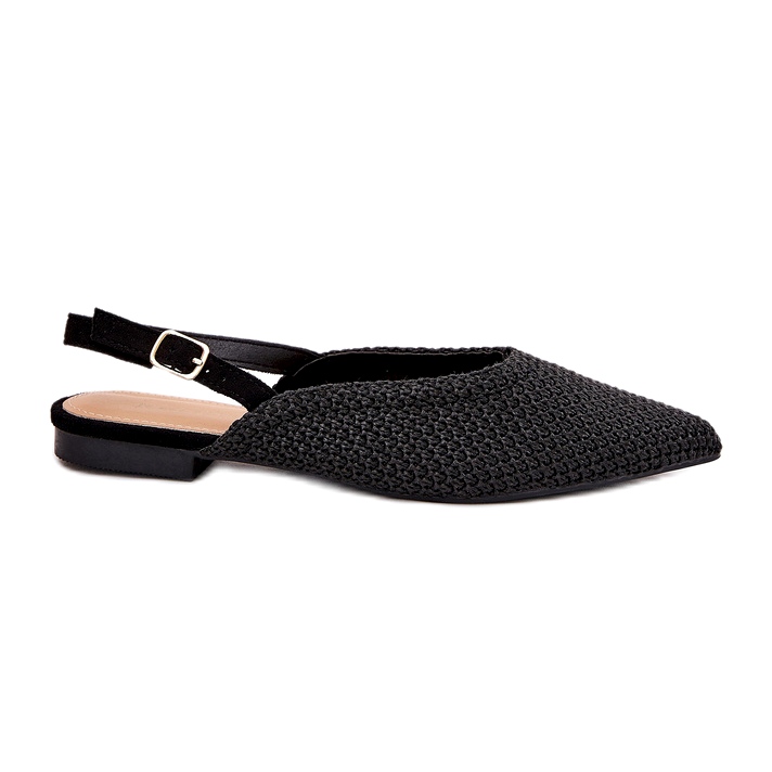 Women's ballerinas with braid and pointed toes black Women's ballerinas with braid and pointed toes black