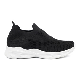Women's sports boots, black slipped Women's sports boots, black slipped