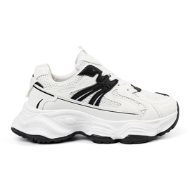 Women's sneakers on a thick white sole