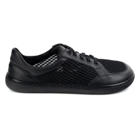 WASAK Women's barefoot shoes minimalist leather 0772SW black