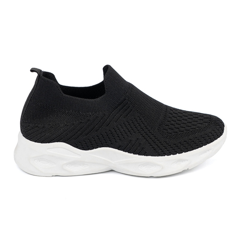 Shelvt Black women's slip-on sports shoes Shelvt Black women's slip-on sports shoes