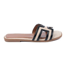 Seastar Slippers with decorative cutouts black