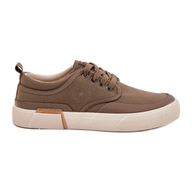 Material Men's Big Star RR174064 Khaki sneakers green Material Men's Big Star RR174064 Khaki sneakers green