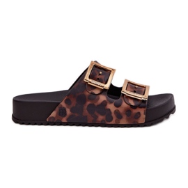 Zaxy Fragrant women's flip flops with buckle pokter rr285059 brown