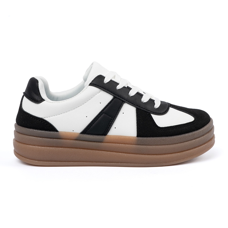 Shelvt Black and white platform sneakers Shelvt Black and white platform sneakers