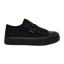Women's material sneakers on the Big Star RR274775 Black platform
