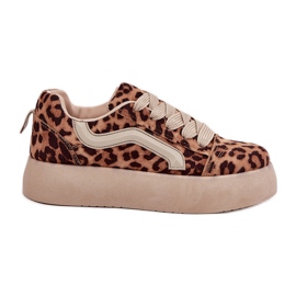 Inna Women's Platform Sneakers Leopard beige