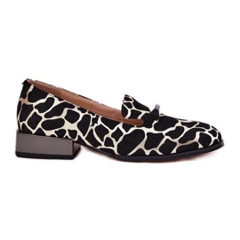 S.Barski Women's suede shoes with an ornament LZ51-505 black and gold