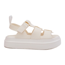 Inna Women's sandals on the Ecru platform white