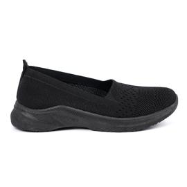 Shelvt Black slip-on sports shoes