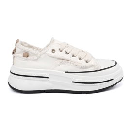 Shelvt White women's sneakers on the platform Shelvt White women's sneakers on the platform