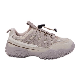 Inna Children's sneakers with light beetle beige Inna Children's sneakers with light beetle beige