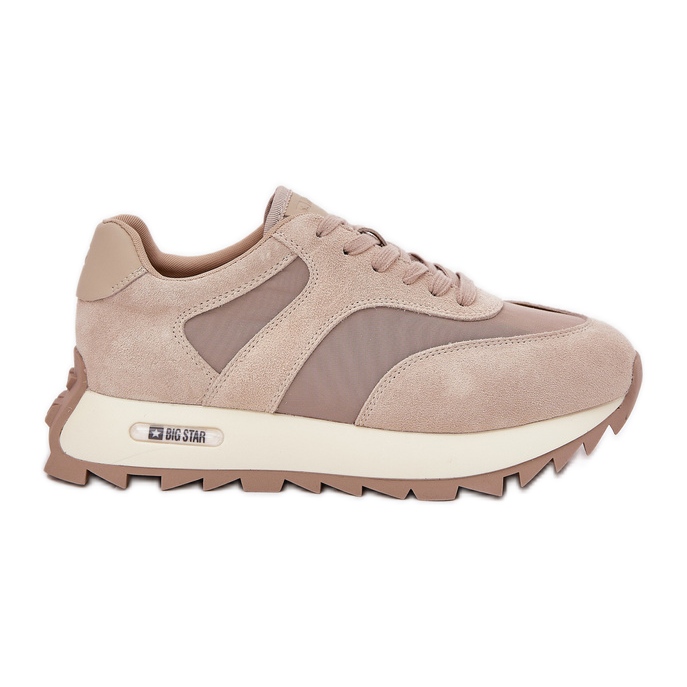 Suede sneakers on the Women's Big Star RR274897 Women's Platform beige Suede sneakers on the Women's Big Star RR274897 Women's Platform beige