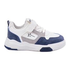 Lightweight baby sneakers big star rr374053 white and blue Lightweight baby sneakers big star rr374053 white and blue