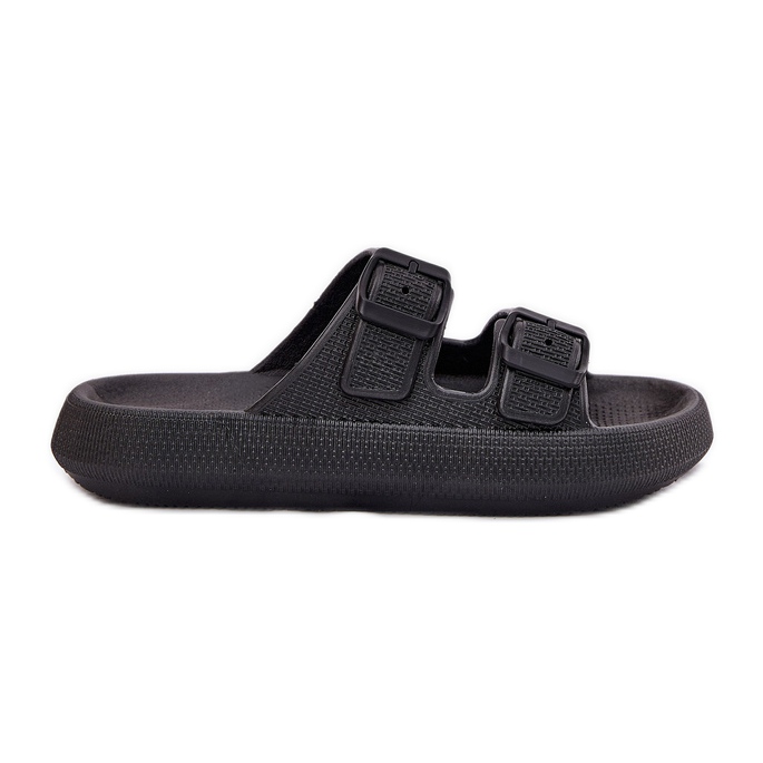 Inna Women's flip flops on the platform with black buckles