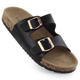 EVento Women's flip flops with black clamps 8323