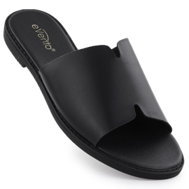 EVento Women's classic black flip flops 8835