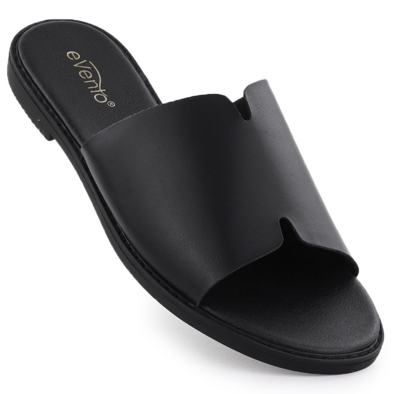 EVento Women's classic black flip flops 8835