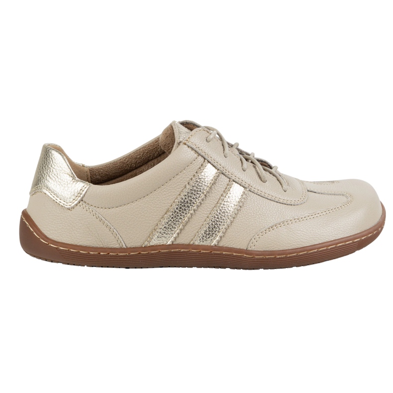 Olivier Barefoot women's leather minimalist shoes 1287 beige sneakers