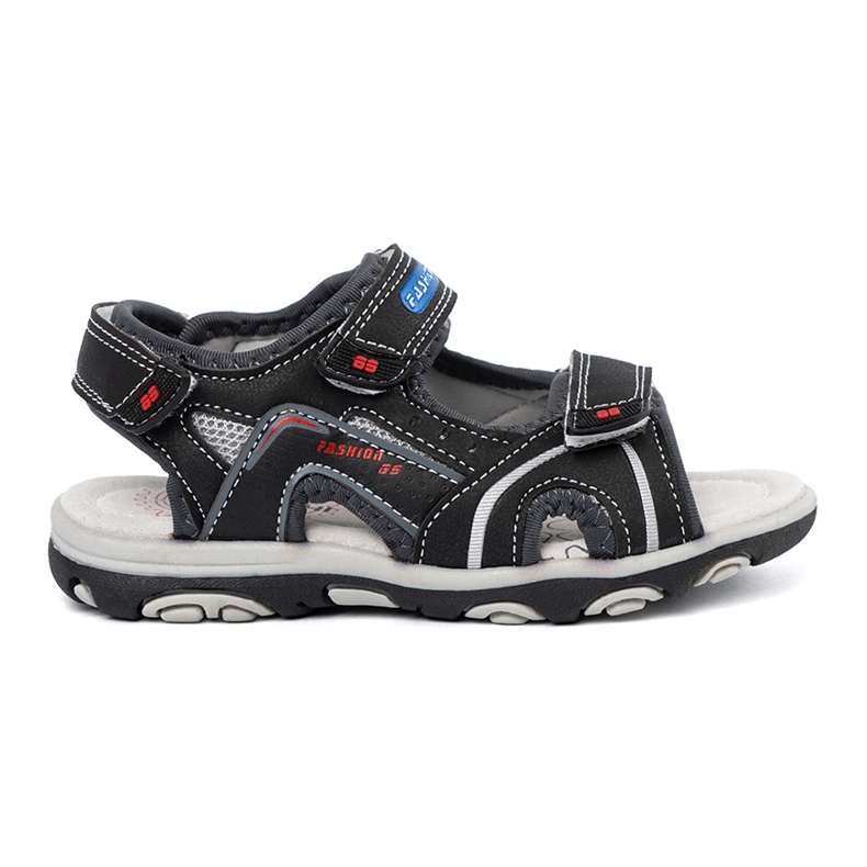 Shelvt Black boys sandals