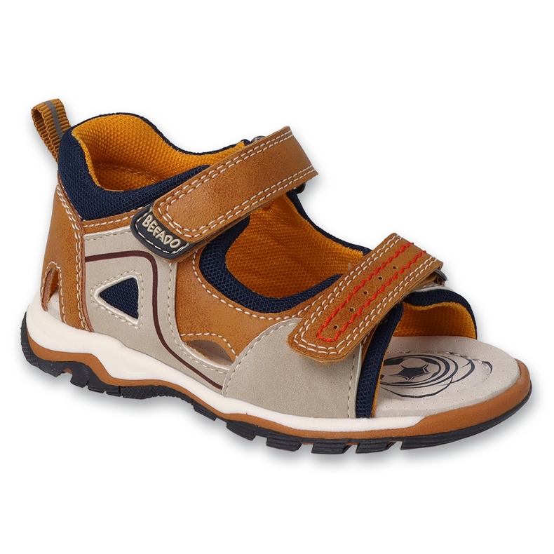 Befado children's sandals with leather insert 170P099 brown-beige